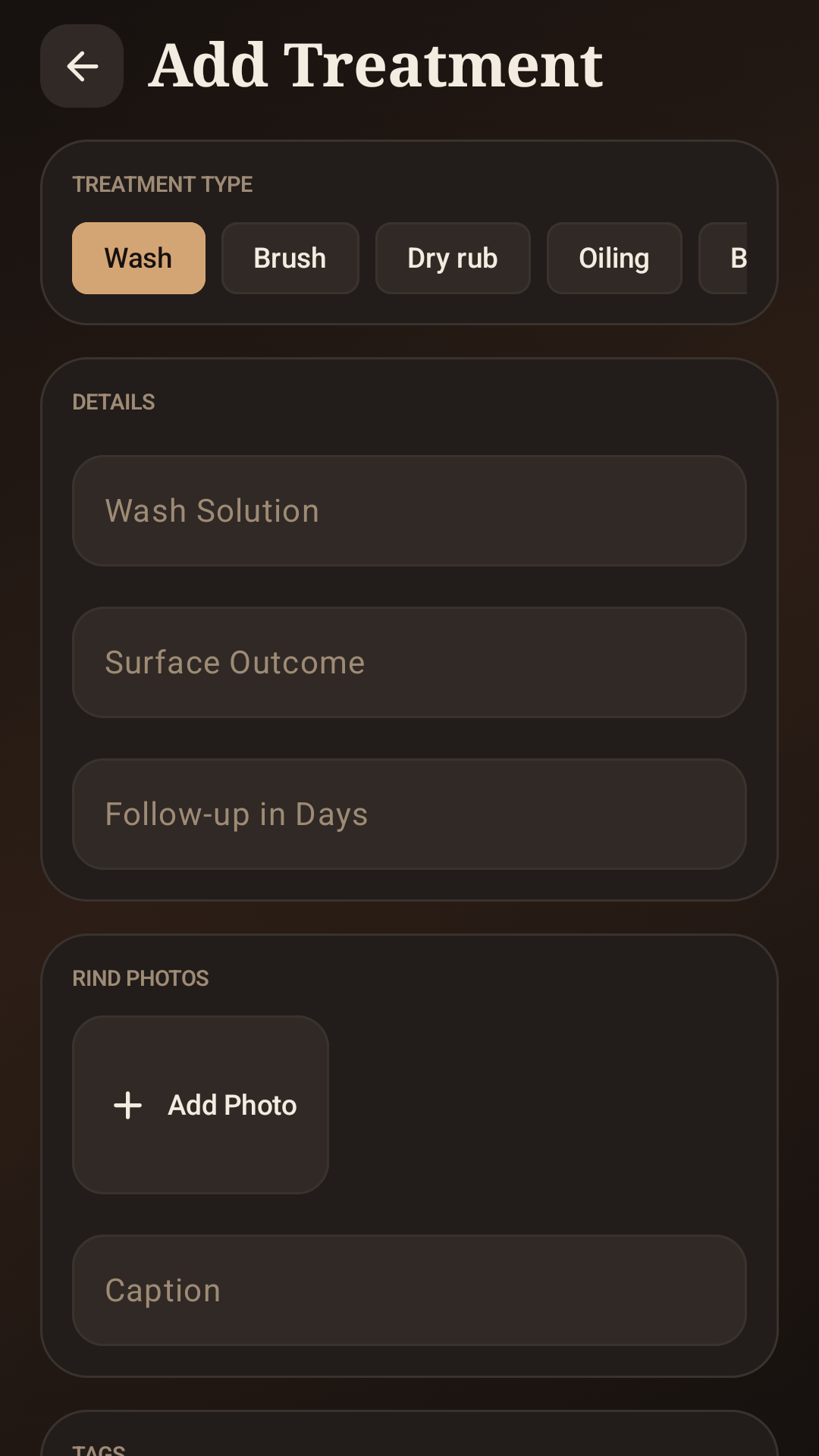 CurdCave treatment screen